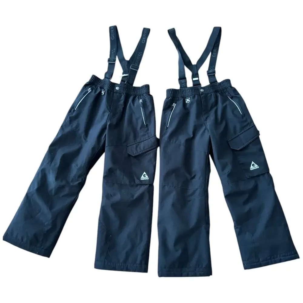 Gerry performance snow ski snowboard pants removable suspenders black 10-12